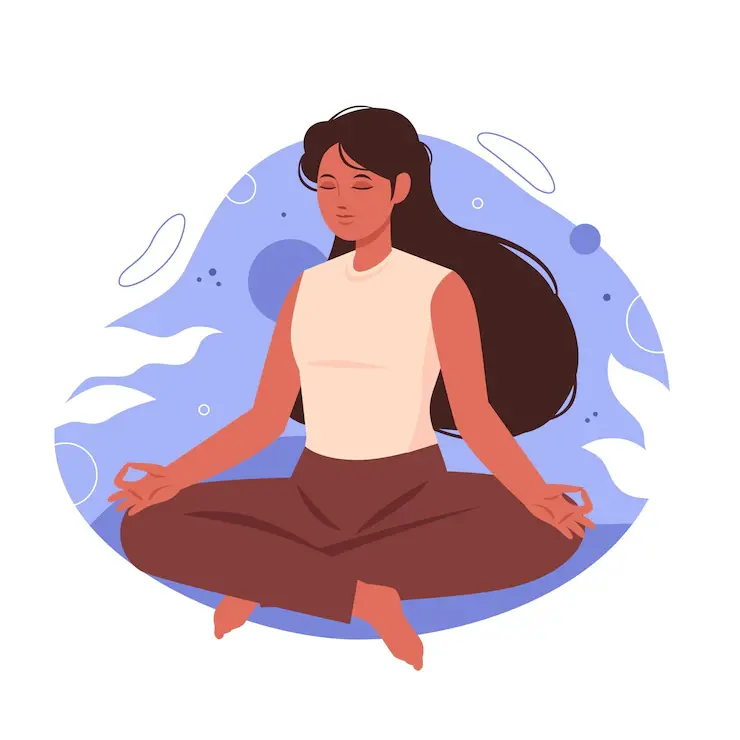 Illustration meditation personnes plates organiques 23 2148906557